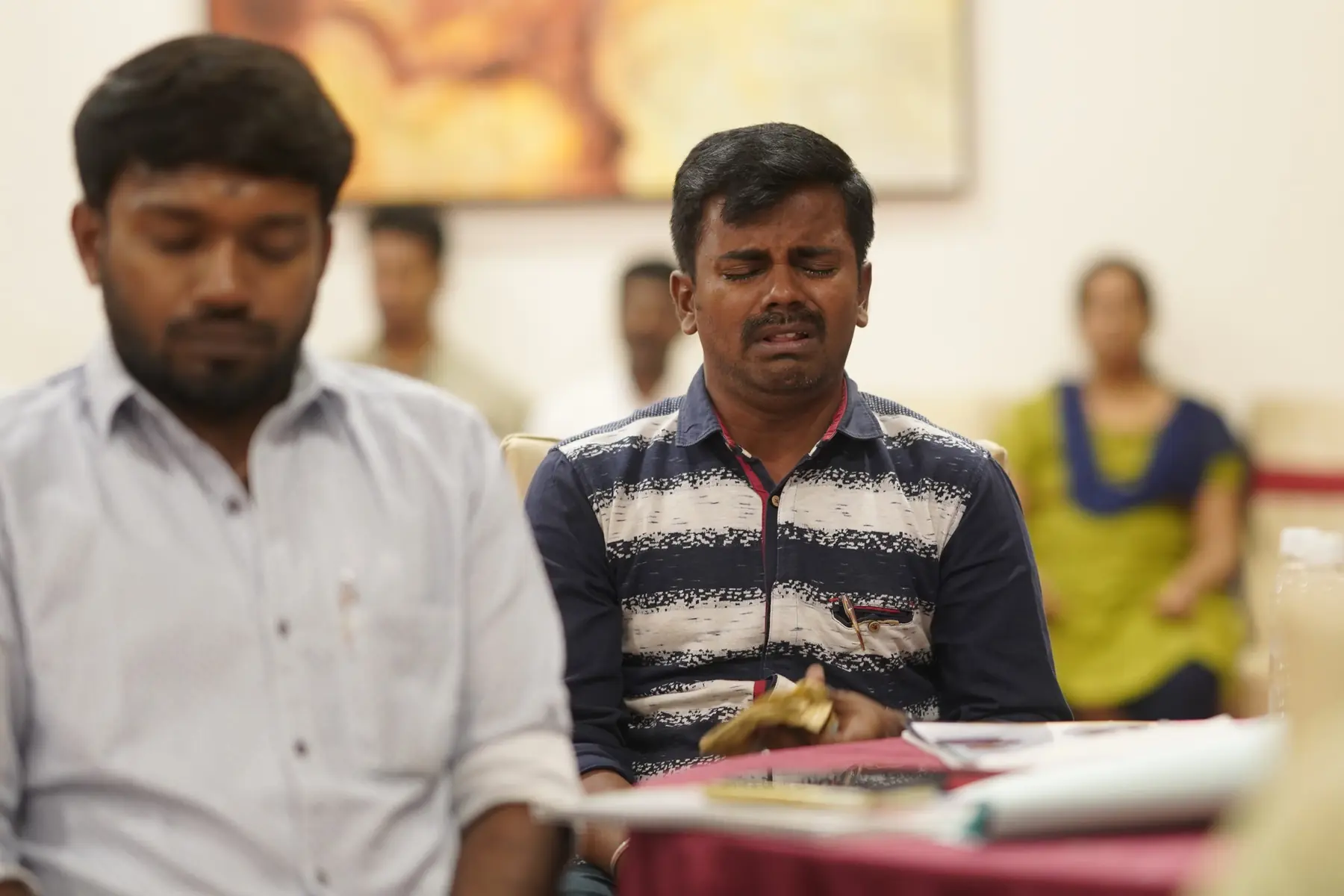 A participant moved to tears during a session